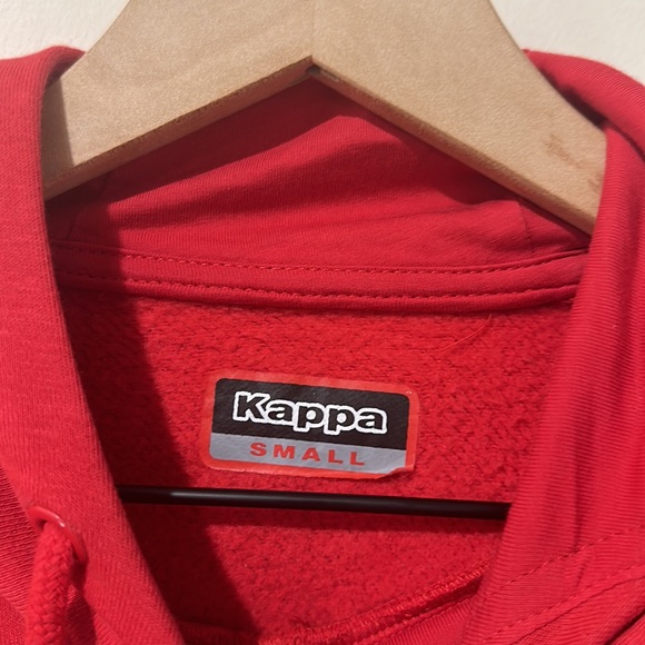 • KAPPA • Men’s LOGO TAPE DAPET HOODIE Red / White / Black Small - Picture 3 of 5